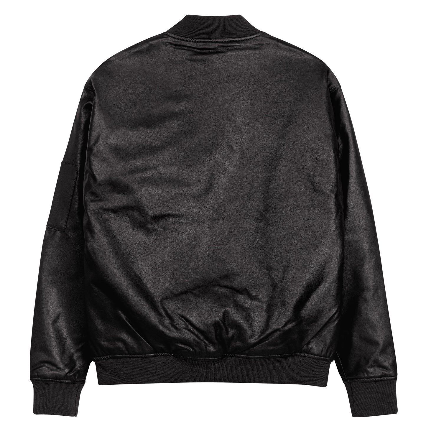 Wu Wei - Faux Leather Bomber Jacket - Black