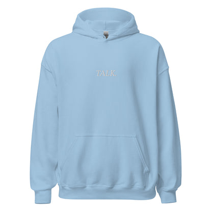 Talk (Embroidered) - Hoodie - Blue