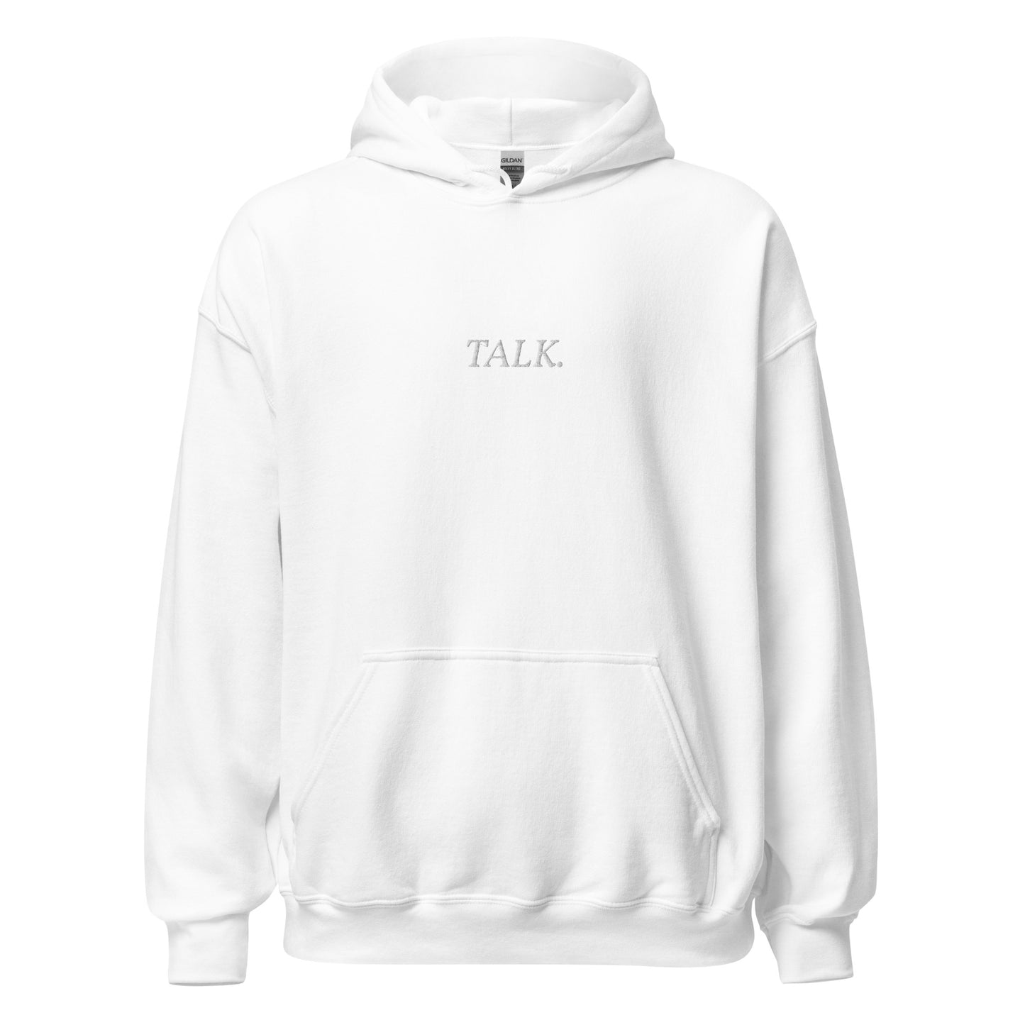 Talk (Embroidered) - Hoodie - White